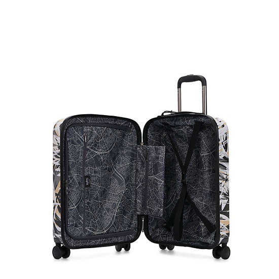 Curiosity Small Printed 4 Wheeled Rolling Luggage, Urban Palm, large