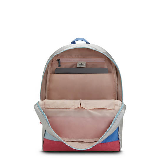 Hyder 17" Metallic Laptop Backpack, Happy Squares, large