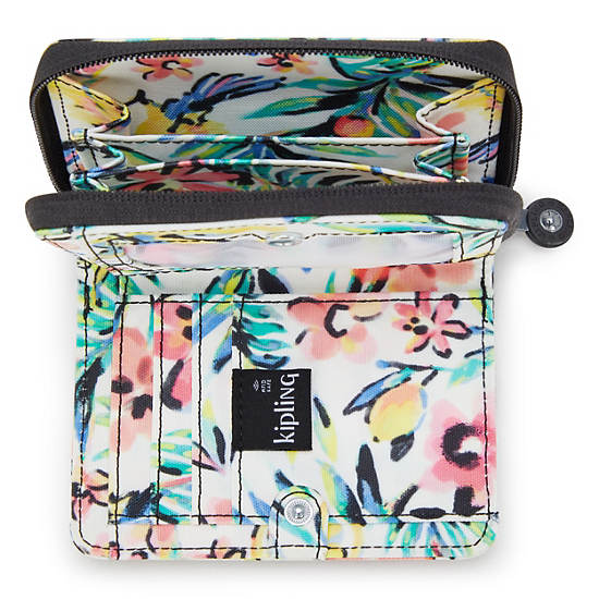 Money Love Printed Small Wallet, Cocktail Floral, large