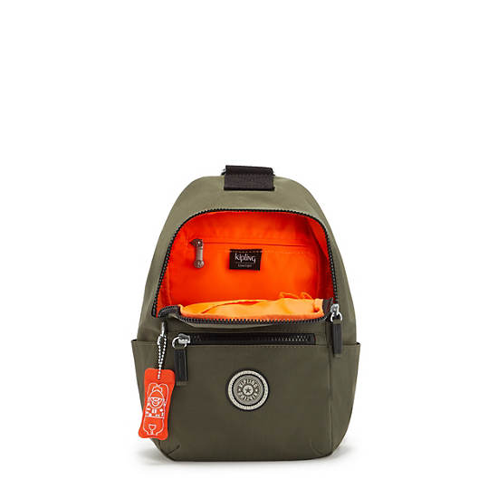 Sashi Sling Backpack, Green Moss, large