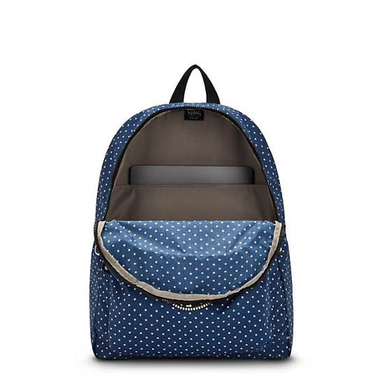 Curtis Large Printed 17" Laptop Backpack, Perri Blue Woven, large