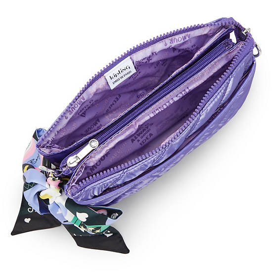 Emily in Paris Riri Quilted Crossbody Bag, Glossy Lilac, large