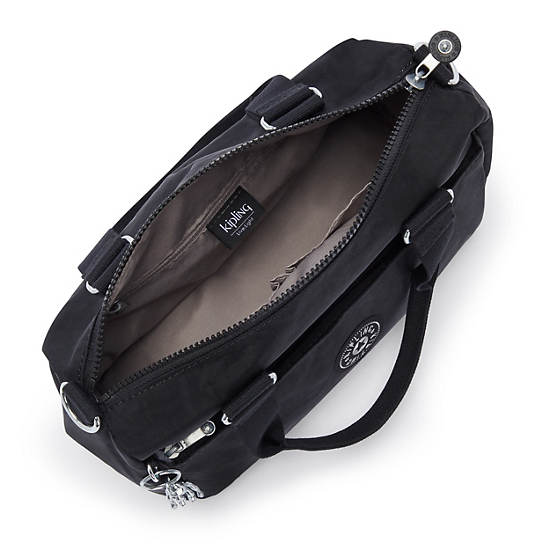 Folki Medium Handbag, Black, large