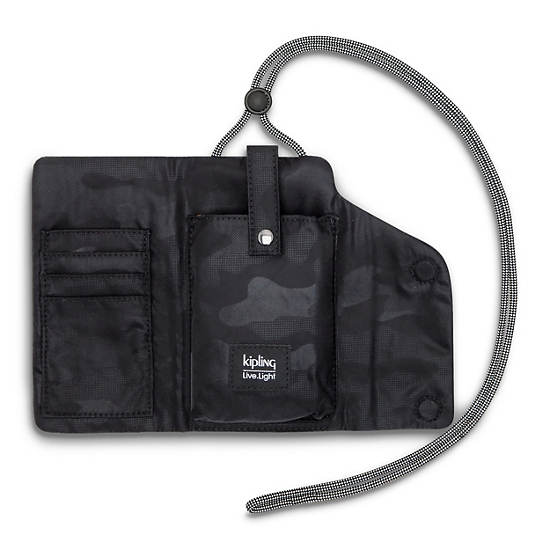 Willis Printed Mini Bag, Black Camo Embossed, large