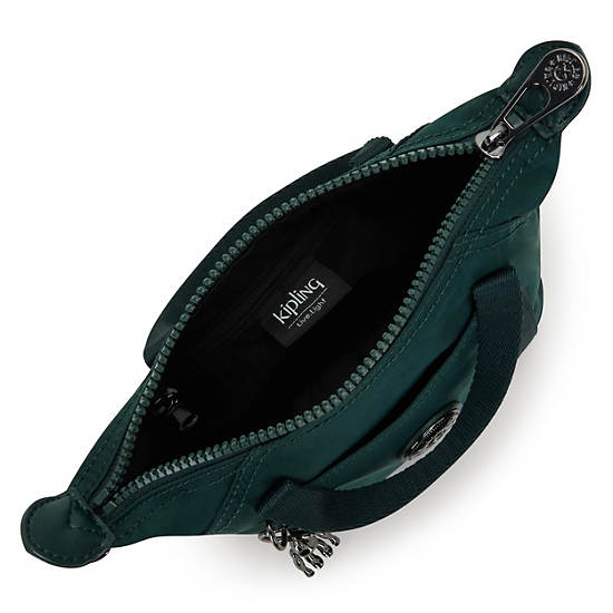 Art Compact Crossbody Bag, Deepest Emerald, large