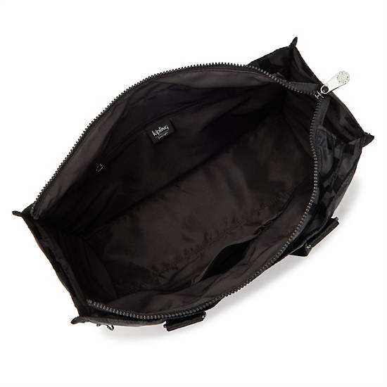 Moka Printed Tote Bag, Black 3D K JQ, large