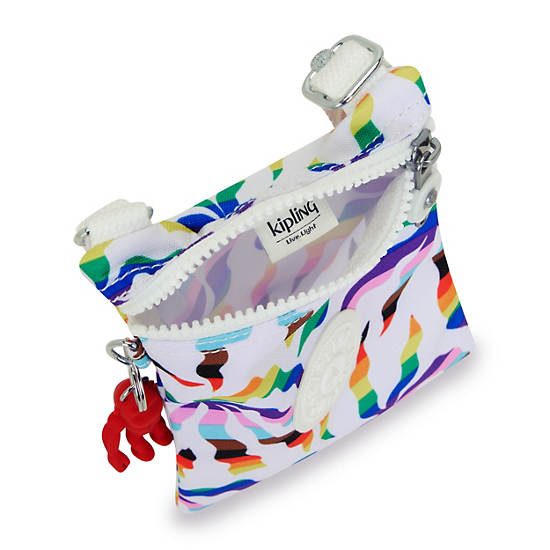 Afia Lite Printed Mini Crossbody Bag, Rainbow Palm, large
