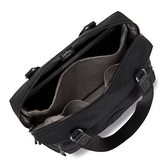 Linza 15" Laptop Shoulder Bag, Black Noir, large