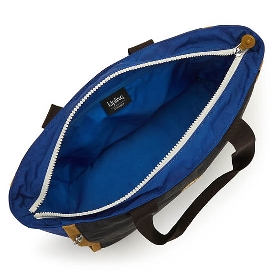 Nalo Tote Bag, Black Blue Beige, large Nalo Tote Bag, Black Blue Beige, large
