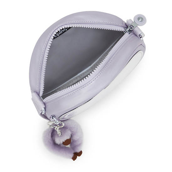 Fernanda Circle Crossbody Bag, Frosted Lilac Metallic, large