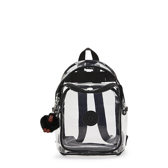 Jacinta Clear Backpack, Jet Black Fun, large