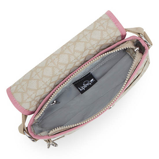 Ramey Printed Crossbody Bag, Signature Beige Emb, large