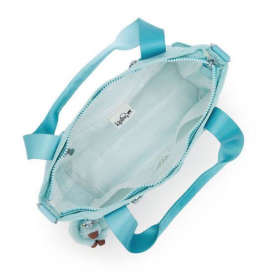 Jayla Small Tote Bag, Electric Teal Ombre, large