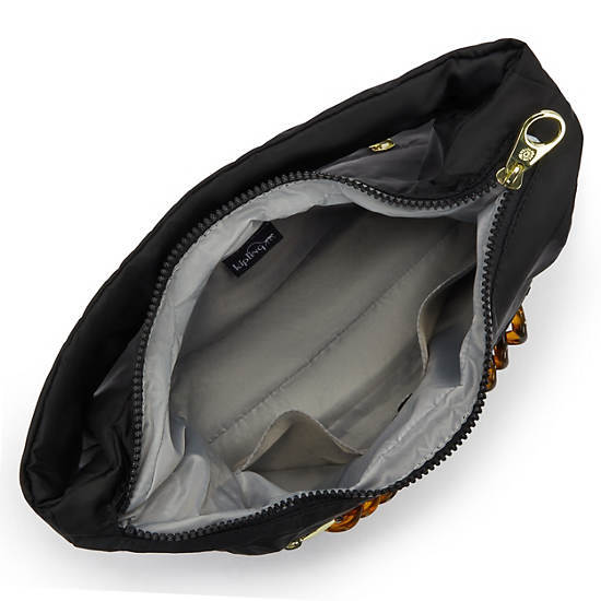 Robby Tortoise Chain Shoulder Bag, Charcoal Chain, large