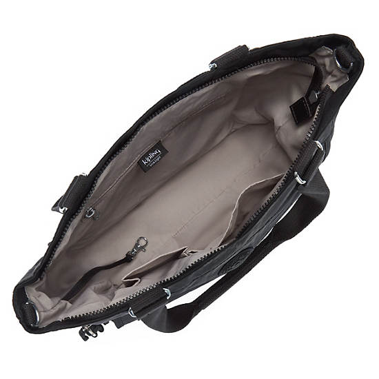 New Shopper Small Tote Bag, Black Noir, large