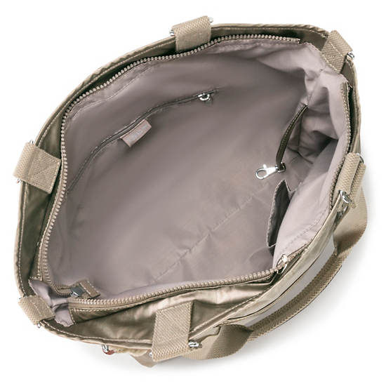 Griffin Metallic Tote Bag, Artisanal K Embossed, large