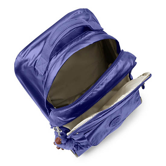 Sanaa Large Metallic Rolling Backpack, Enchanted Purple Metallic, large