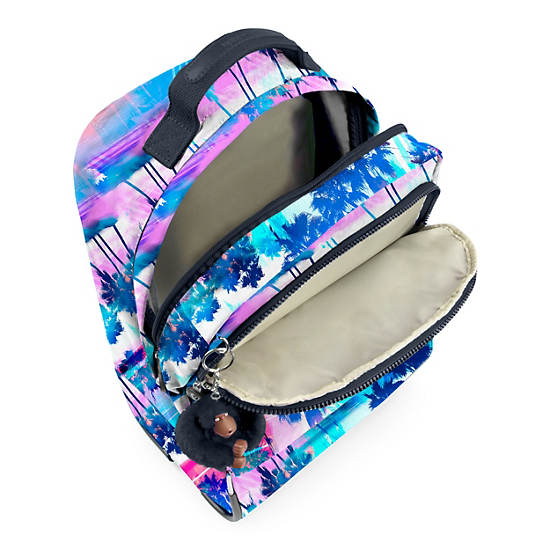 Sanaa Large Printed Rolling Backpack, Amour, large