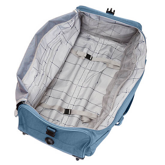 Discover Large Rolling Luggage Duffle, Blue Eclipse Print, large
