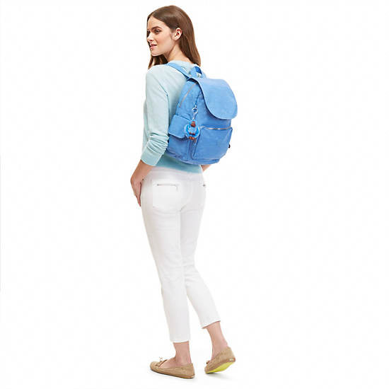 Ravier Medium Printed Backpack, Beige Pearl, large