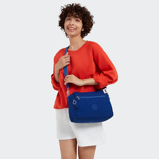 Elysia Shoulder Bag, Deep Sky Blue, large