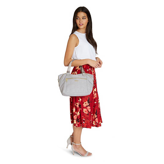 Art Small Handbag, Cool Camo Grey, large