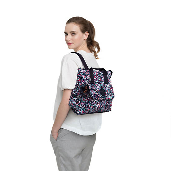 Revel Printed Convertible Backpack, Rapid Navy, large