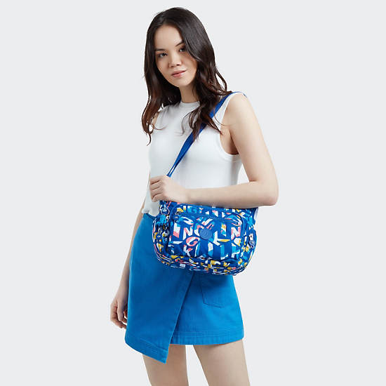 Gabbie Small Printed Crossbody Bag, Kipling Neon, large Gabbie Small Printed Crossbody Bag, Kipling Neon, large