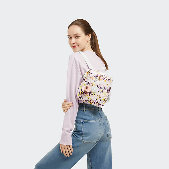 Daphane Mini Printed Backpack, Blush Metallic Block, large