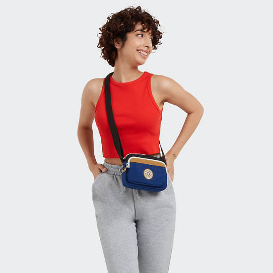 Sisko Crossbody Bag, Black Blue Beige, large Sisko Crossbody Bag, Black Blue Beige, large