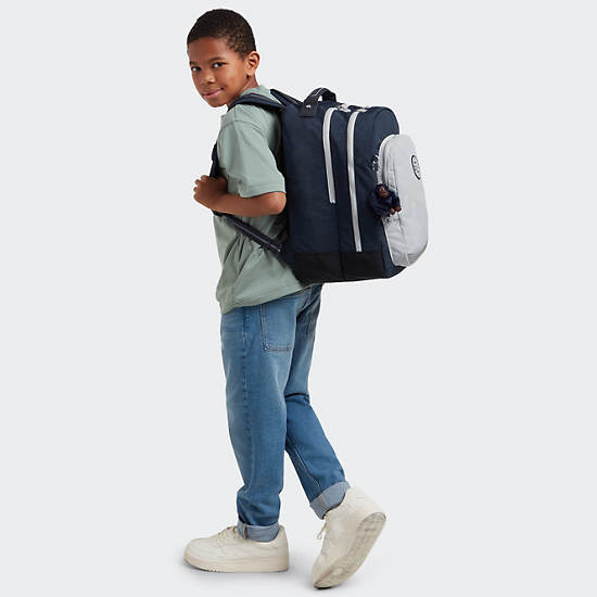 Class Room 17" Laptop Backpack, True Blue Grey, large