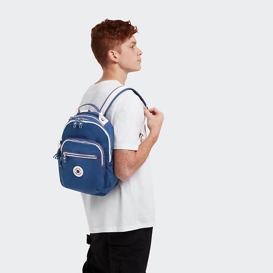 Seoul Small Tablet Backpack, Eager Blue Fun, large