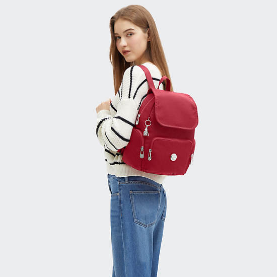 City Zip Small Backpack, Red Red Wine, large