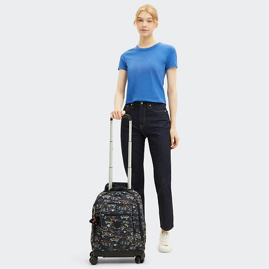 New Zea Printed 15" Laptop Rolling Backpack, Neon Skate, large