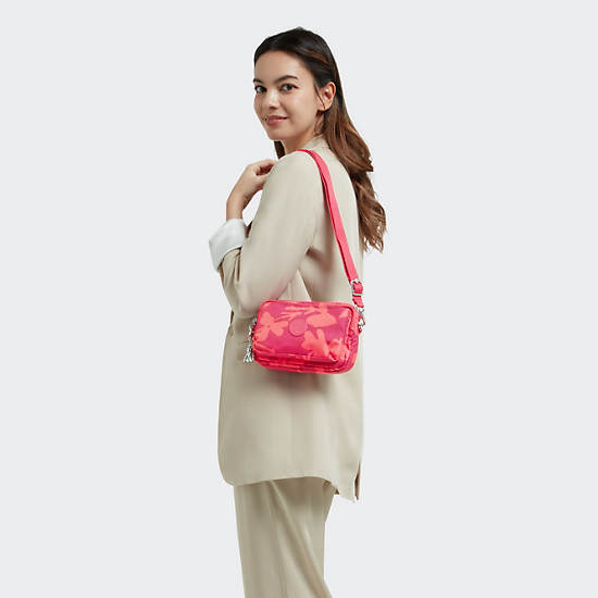 Abanu Multi Printed Convertible Crossbody Bag, Coral Flower, large Abanu Multi Printed Convertible Crossbody Bag, Coral Flower, large