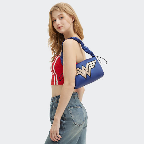 Wonder Woman Eleni Shoulder Bag, Imperial Blue Block, large