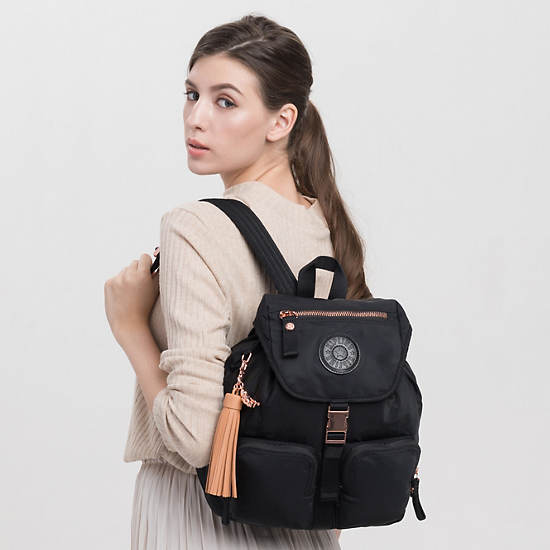 Inan Small Backpack, Rose Black, large