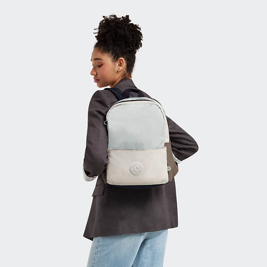 Sonnie 15" Laptop Backpack, Silver Grey Block, large