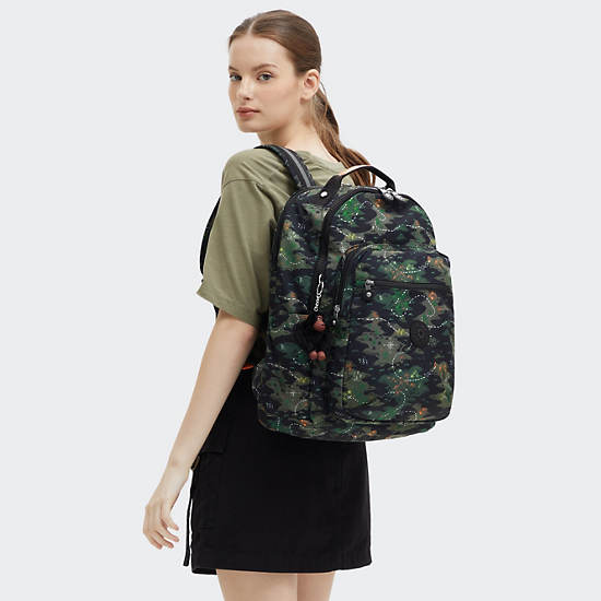 Seoul Lap Printed 15" Laptop Backpack, Camo Treasure, large