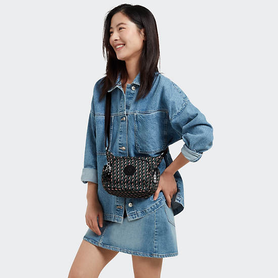 Gabbie Mini Printed Crossbody Bag, 3D K Print, large Gabbie Mini Printed Crossbody Bag, 3D K Print, large