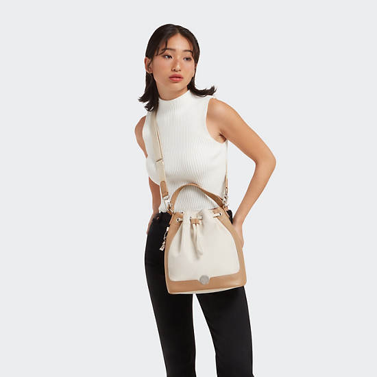 Sinta Shoulder Bag, Straw Tan Block, large