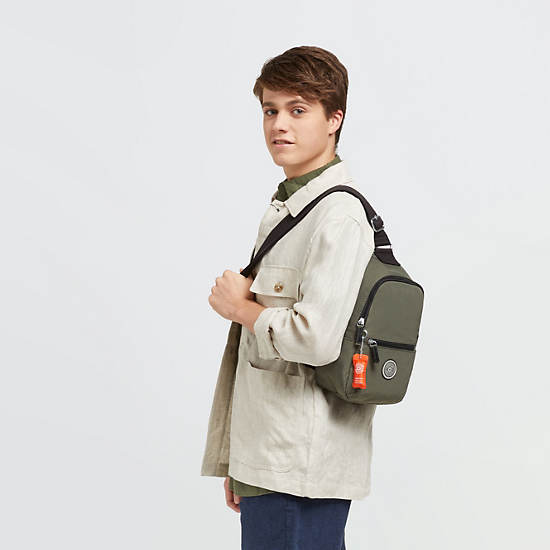 Sashi Sling Backpack, Green Moss, large