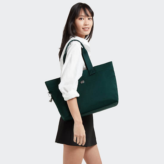Colissa Tote Bag, Deepest Emerald, large