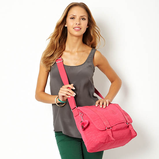 Aleron Messenger Bag, True Pink, large