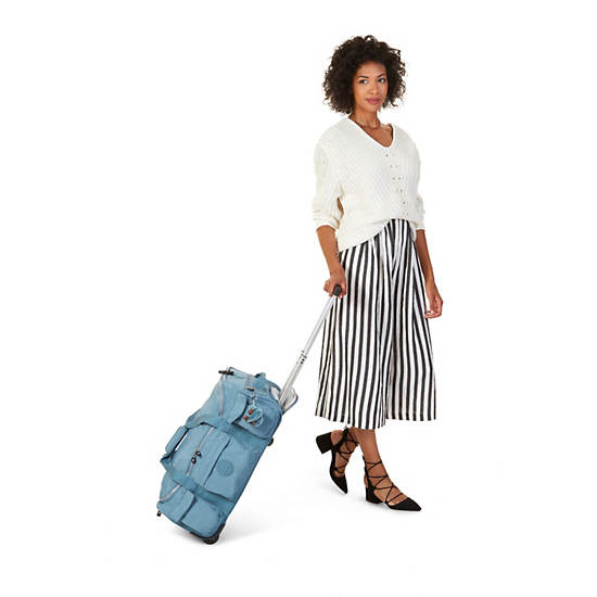 Discover Small Printed Wheeled Duffel Bag, Hello Weekend, large