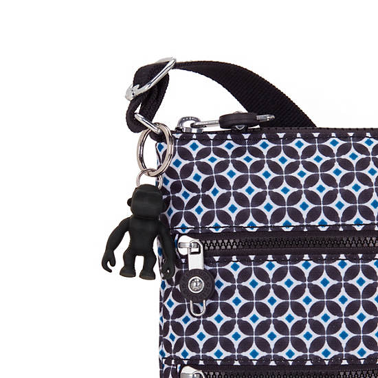 Keiko Printed Crossbody Mini Bag, Blackish Tile, large