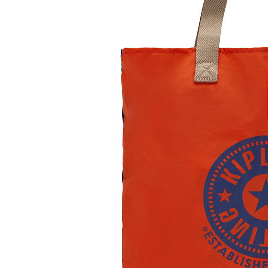 Hip Hurray Packable Tote Bag, Rapid Red Block, large Hip Hurray Packable Tote Bag, Rapid Red Block, large