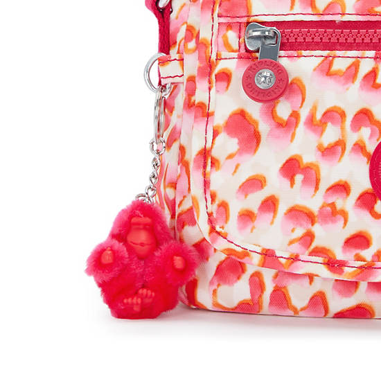 Sabian Printed Crossbody Mini Bag, Pink Cheetah, large