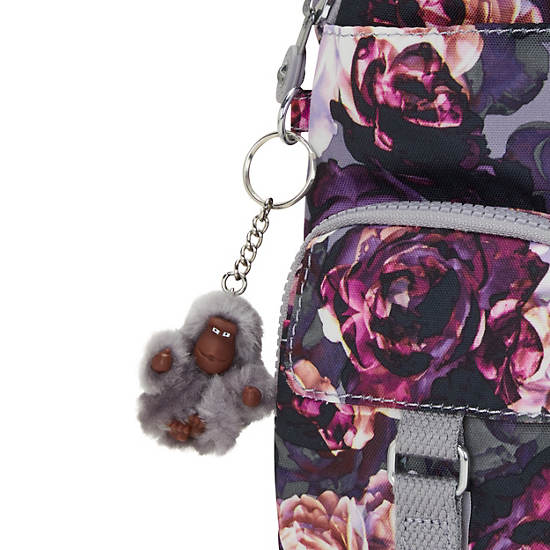 Lovebug Small Printed Backpack, Kissing Floral, large