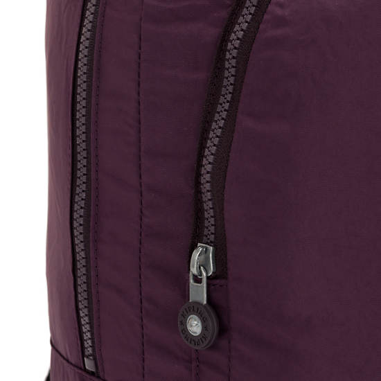Earnest Foldable Backpack, Dark Plum, large